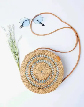 Near and Far Round Straw Bag