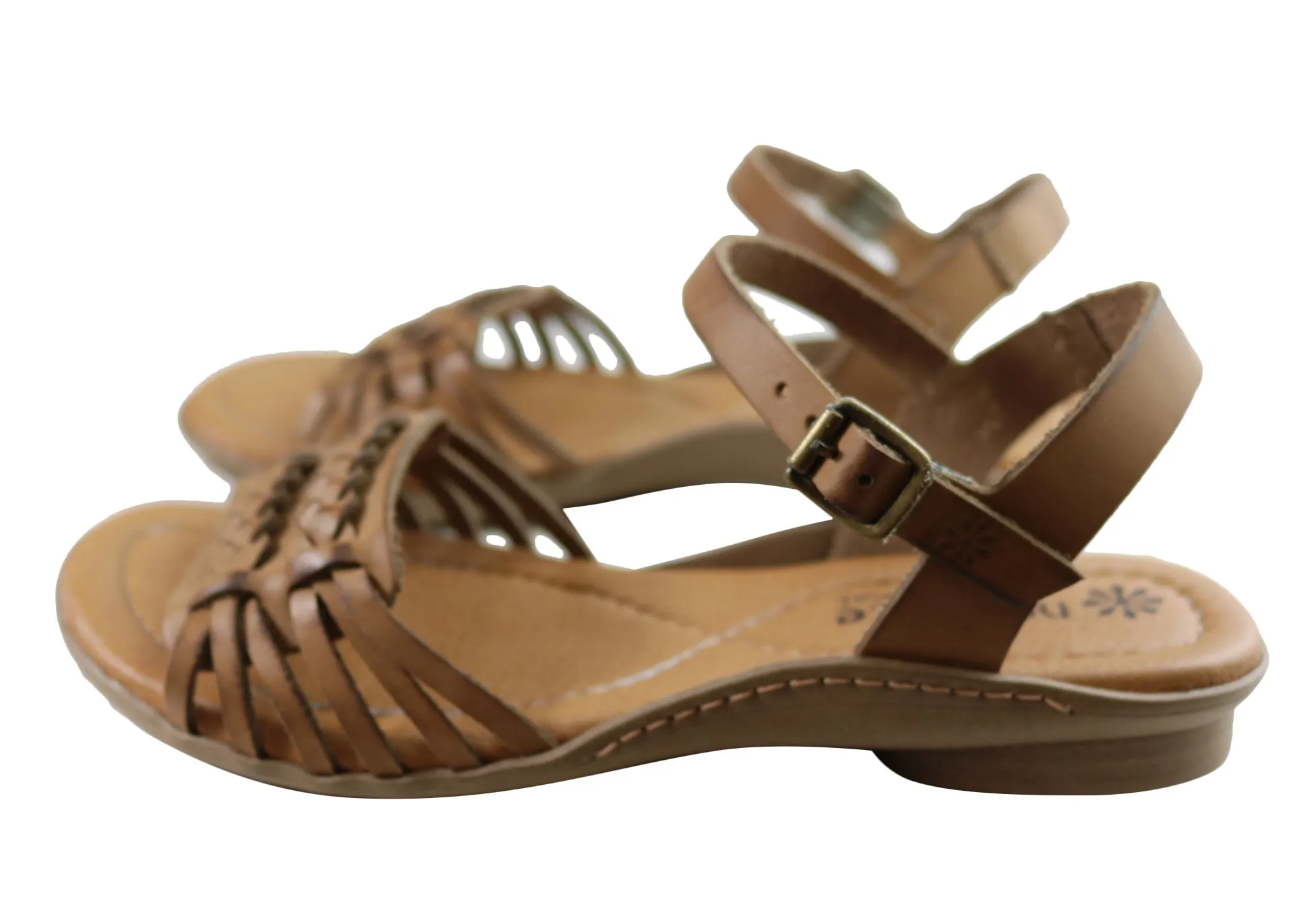 New Face Milena Womens Comfortable Leather Sandals Made In Brazil