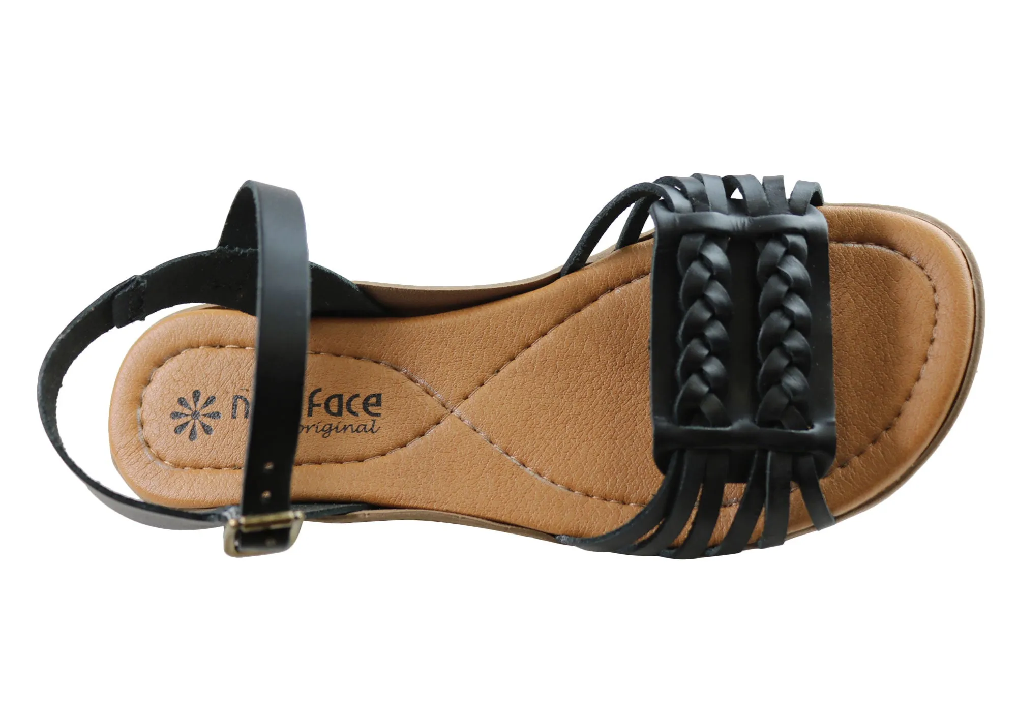 New Face Milena Womens Comfortable Leather Sandals Made In Brazil