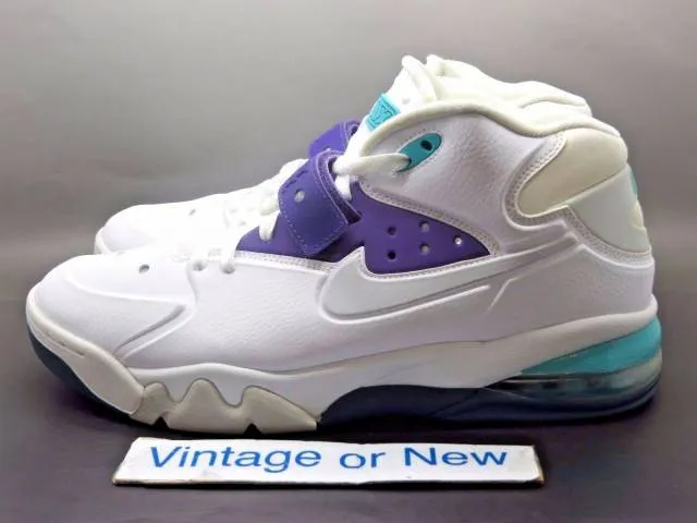 Nike Air Force Max White Ultraviolet Pure Platinum Barkl...