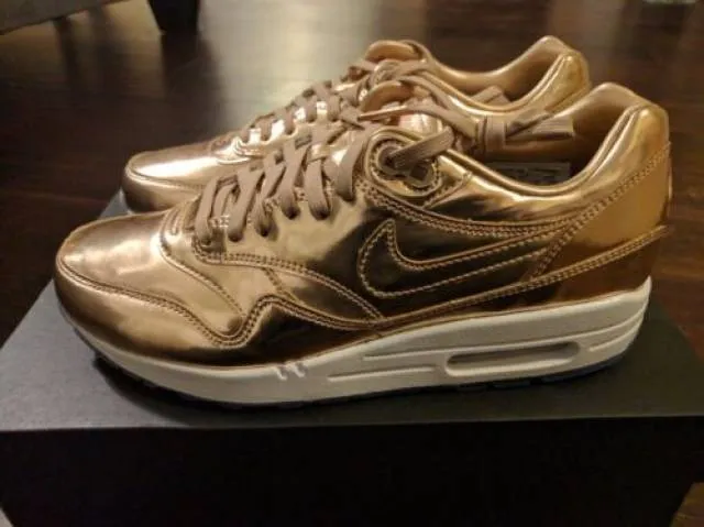 Nike Air Max 1 Premium iD Liquid Metal Bronze Metallic R...