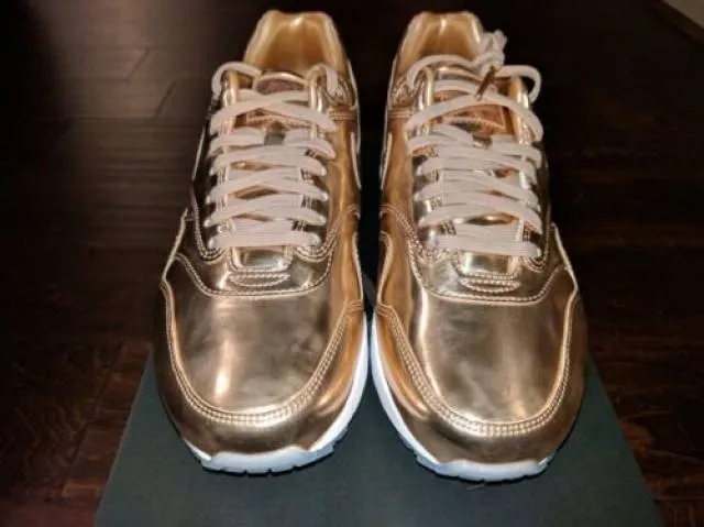 Nike Air Max 1 Premium iD Liquid Metal Bronze Metallic R...