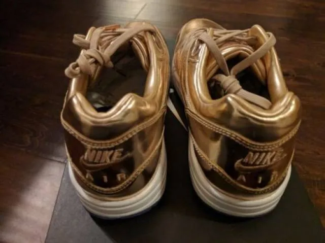 Nike Air Max 1 Premium iD Liquid Metal Bronze Metallic R...