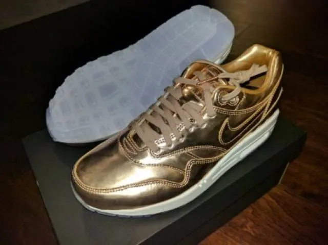 Nike Air Max 1 Premium iD Liquid Metal Bronze Metallic R...