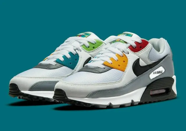 Nike Air Max 90 Peace & Love Swoosh White Black Red Phot...