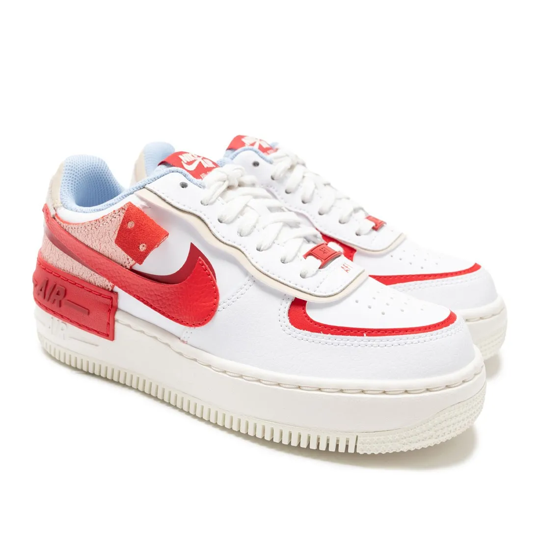 Nike Women Air Force 1 Shadow (summit white / university red-gym red)