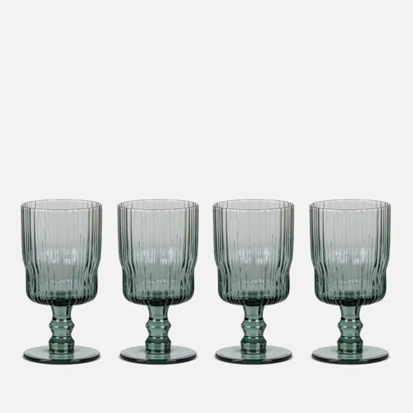 Nkuku Fali Wine Glass - Blue - Set of 4