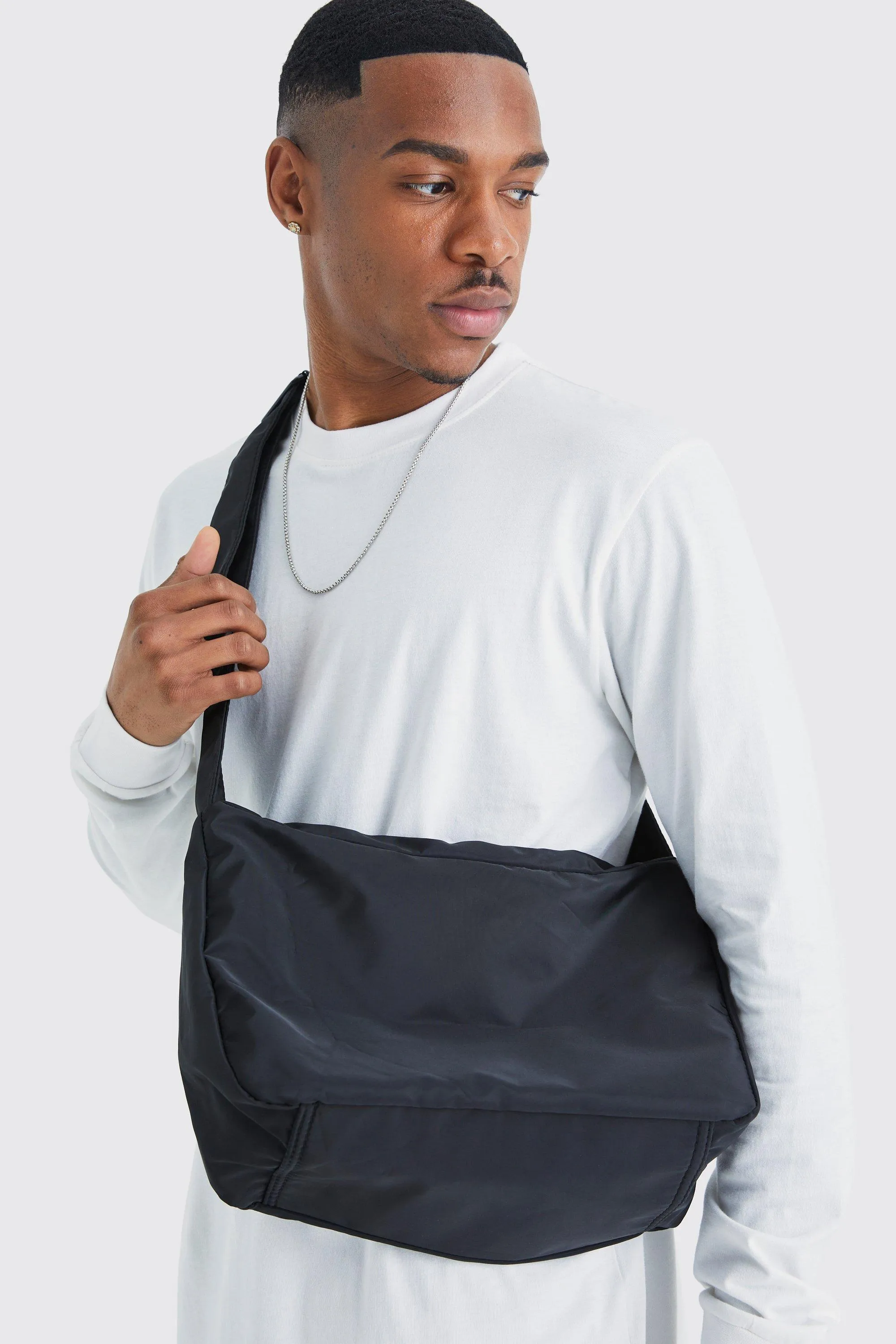 Nylon Cross Body Bag | boohooMAN UK