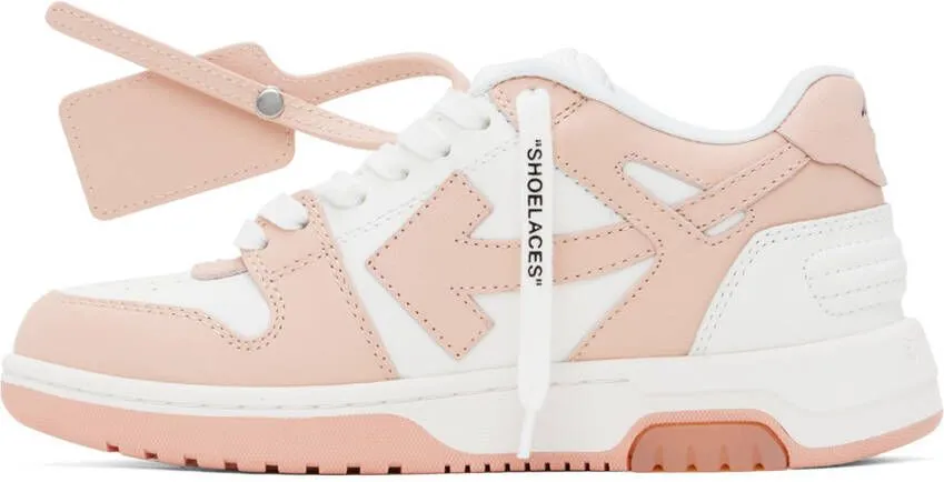 Off-White & Pink 'Out Of Office' Sneakers