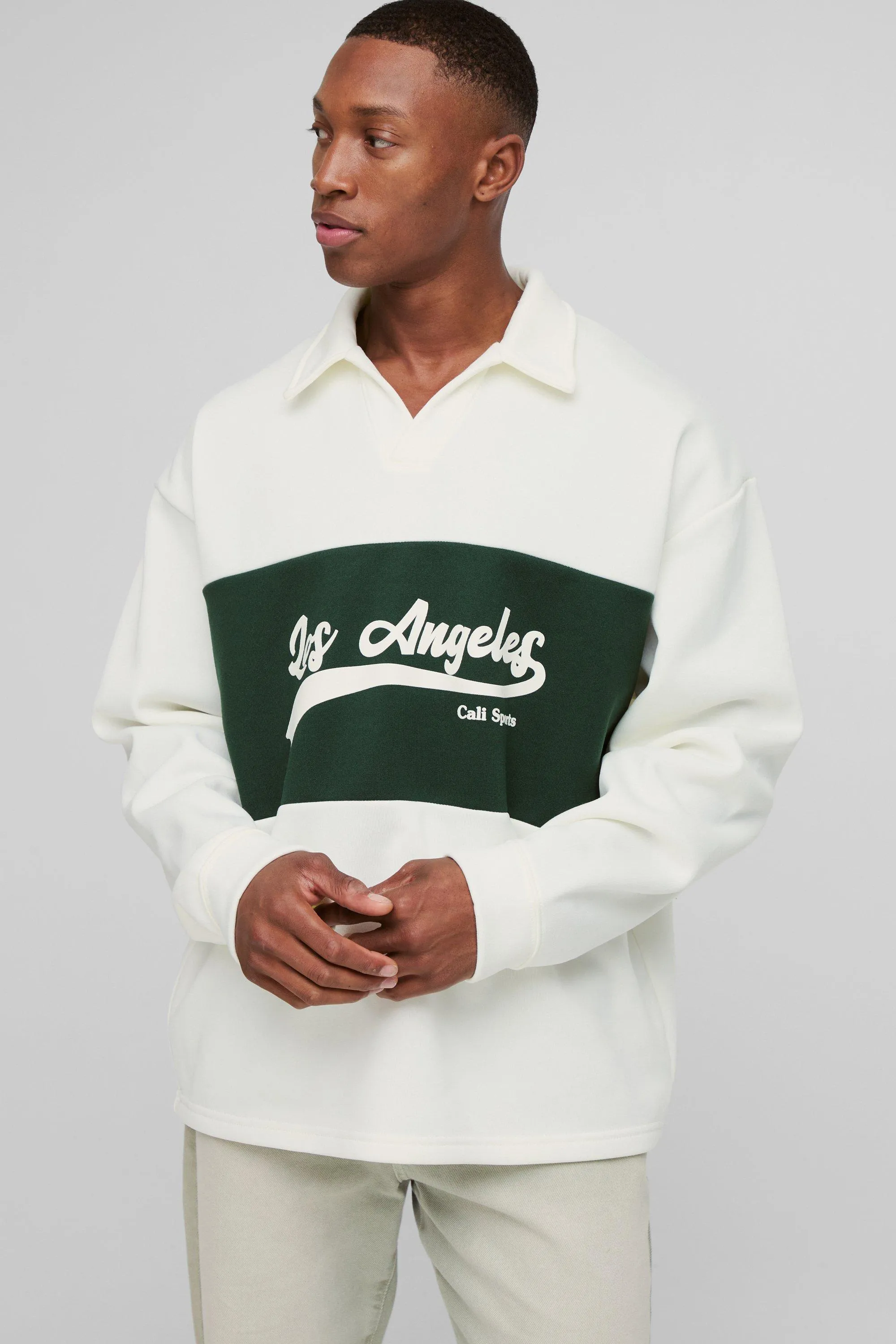 Oversized Varsity Los Angeles Rugby Polo