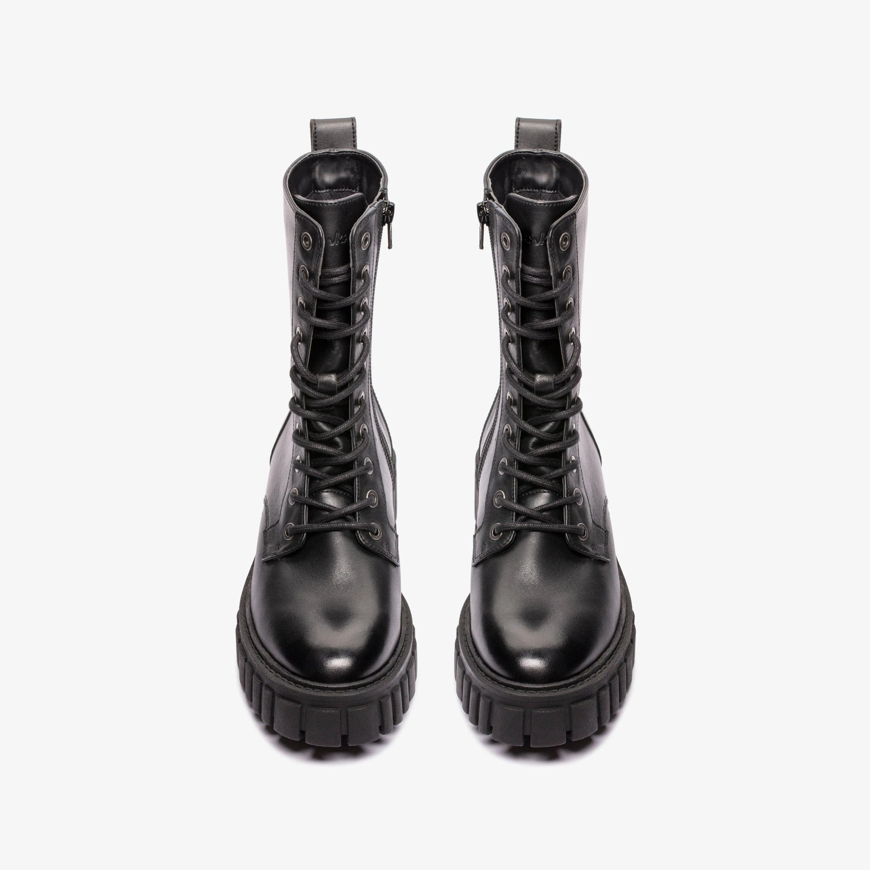 Page Lace Boot Black Leather