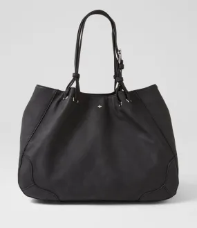 PETA & JAIN Waverly Black Nubuck Pu Tote