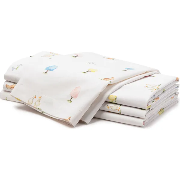 Petite Plume Set of 4 Napkins, Easter Gardens