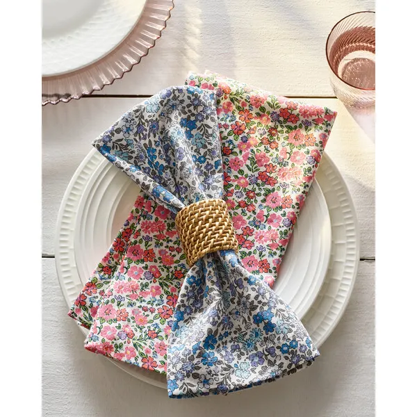 Petite Plume Set of 4 Napkins, Fleur d'Azur