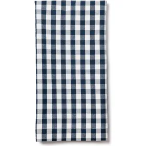 Petite Plume Set of 4 Napkins, Navy Gingham