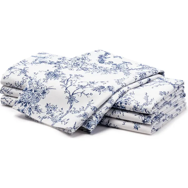 Petite Plume Set of 4 Napkins, Timeless Toile