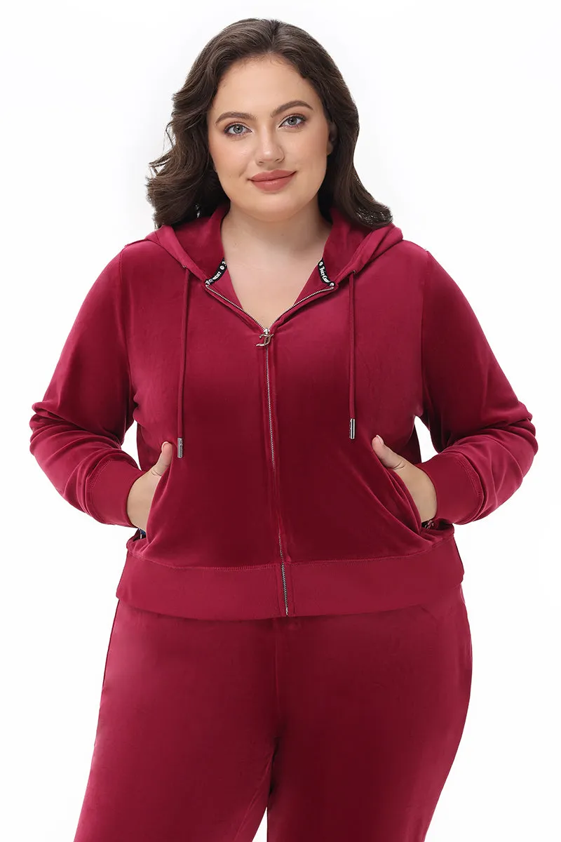 Plus-Size OG Big Bling Velour Hoodie