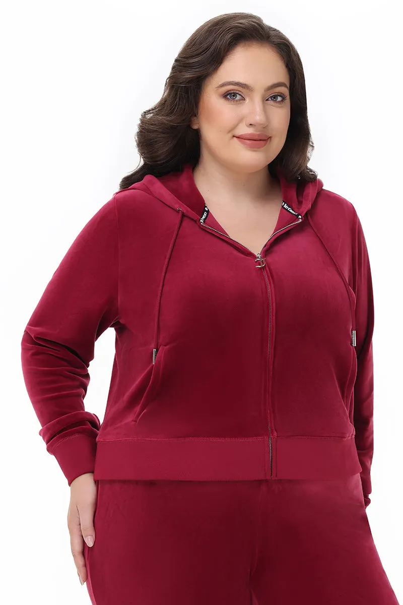 Plus-Size OG Big Bling Velour Hoodie