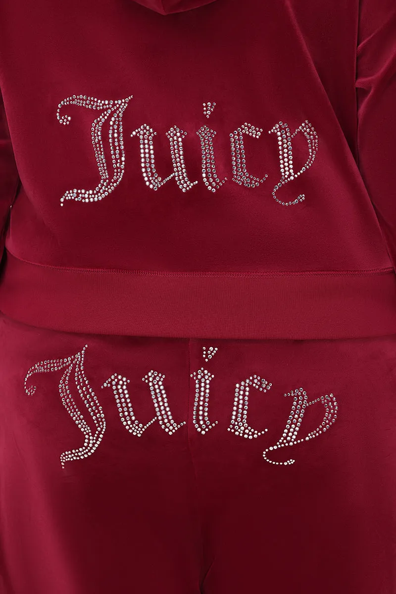 Plus-Size OG Big Bling Velour Hoodie