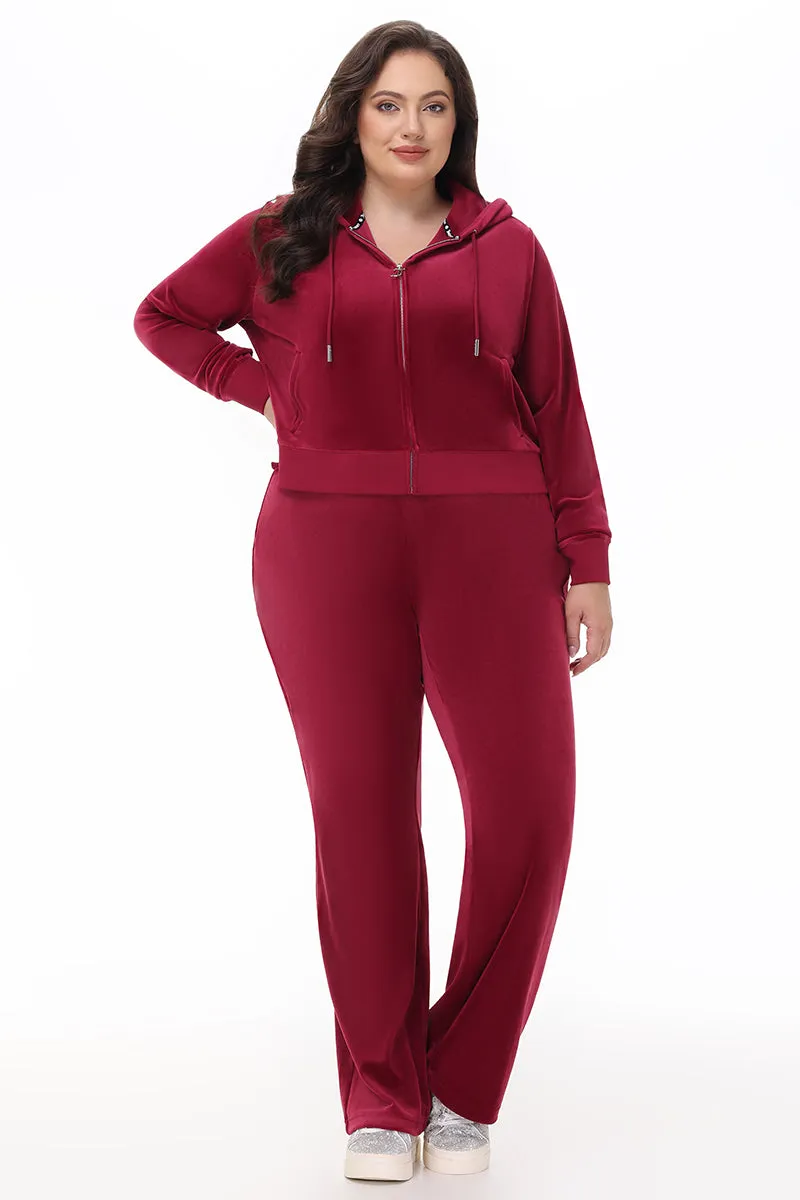 Plus-Size OG Big Bling Velour Hoodie