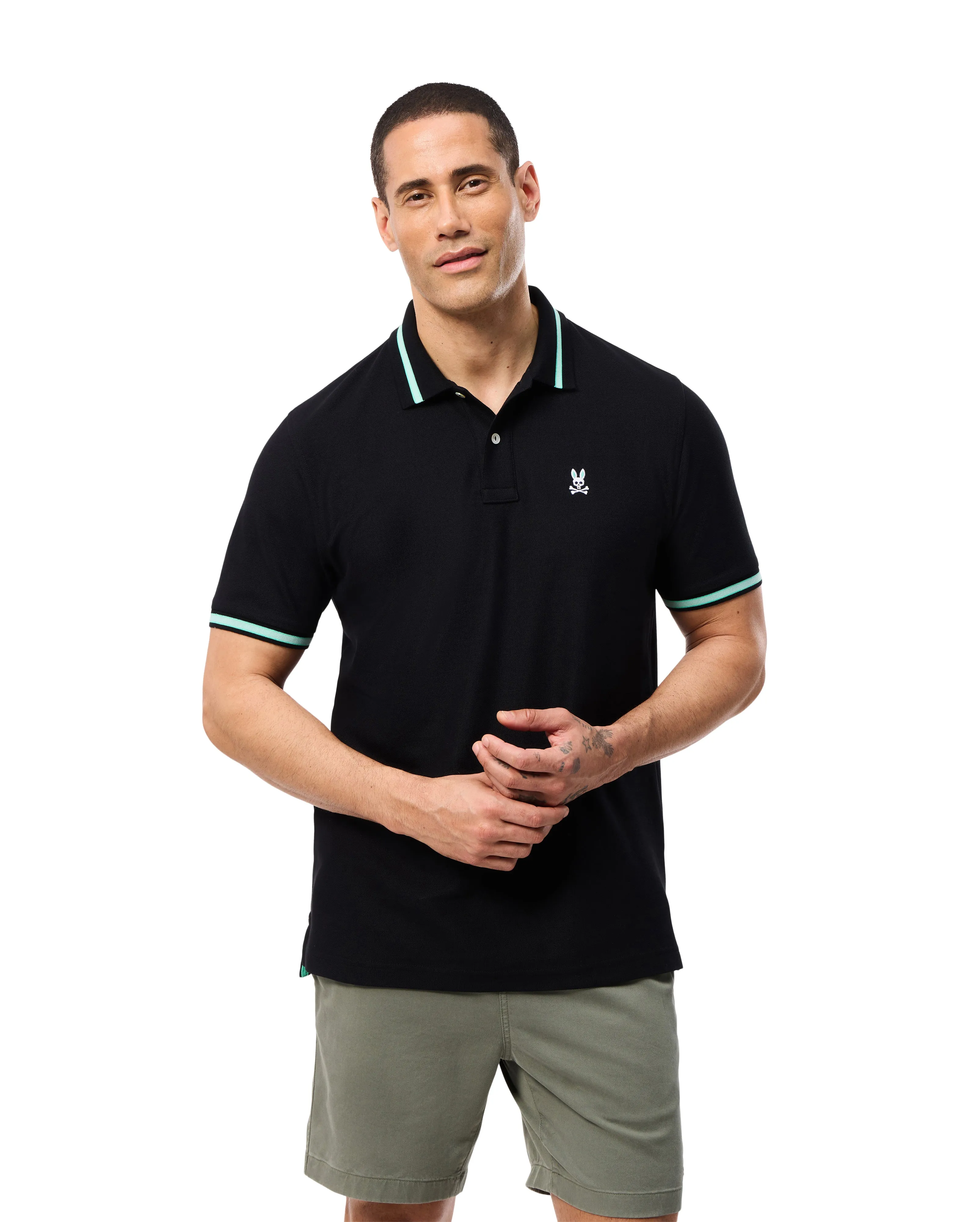 Psycho Bunny Men's Irving Polo - Black