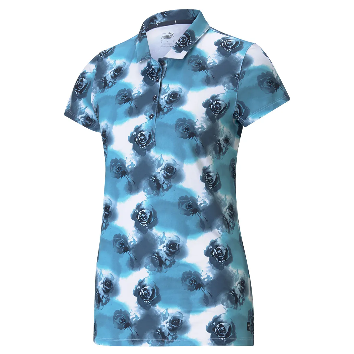 PUMA Ladies CLOUDSPUN Watercolour Floral Stretch Golf Polo Shirt