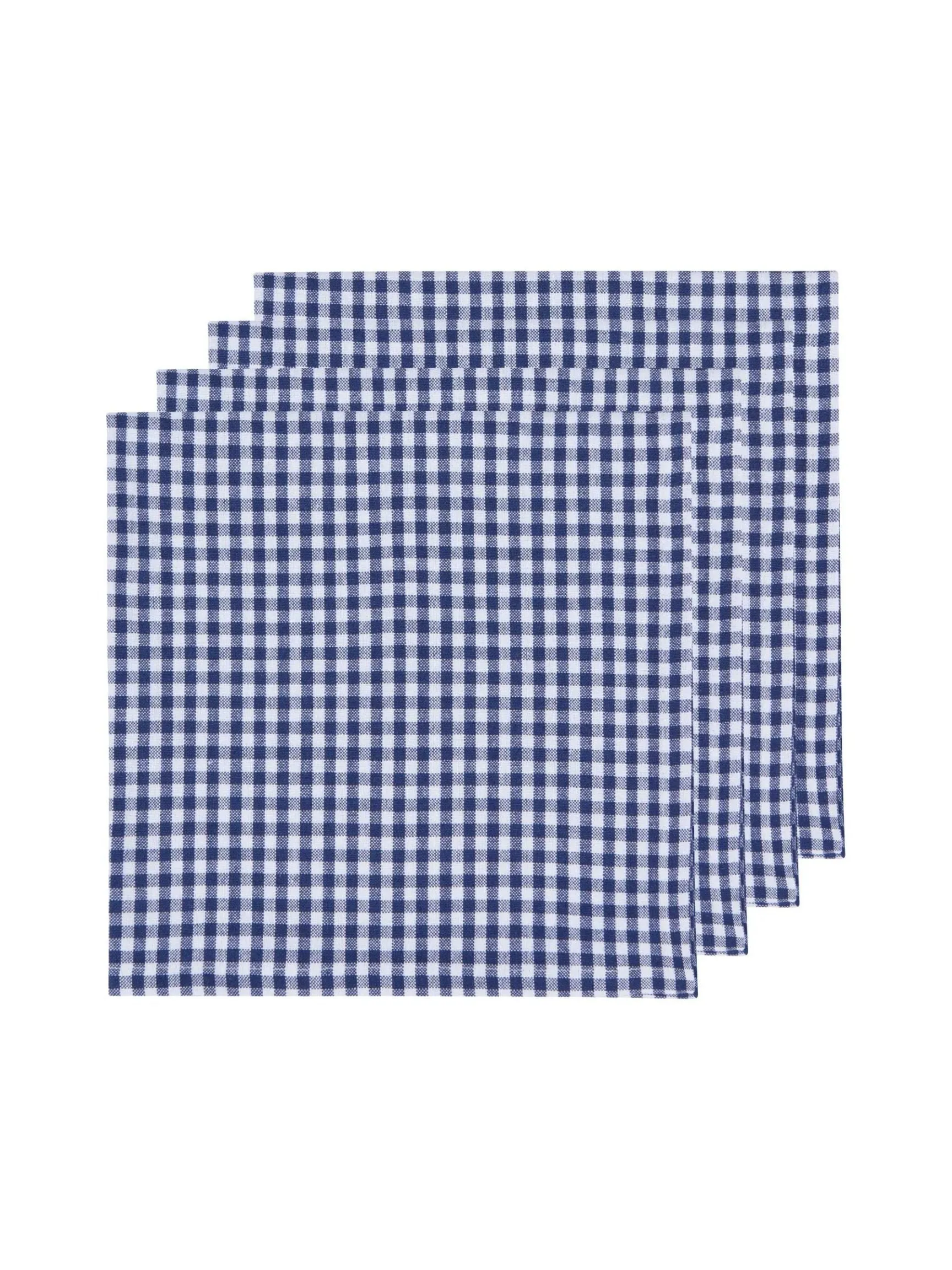 Recycled Cotton Gingham Napkins Set of 4