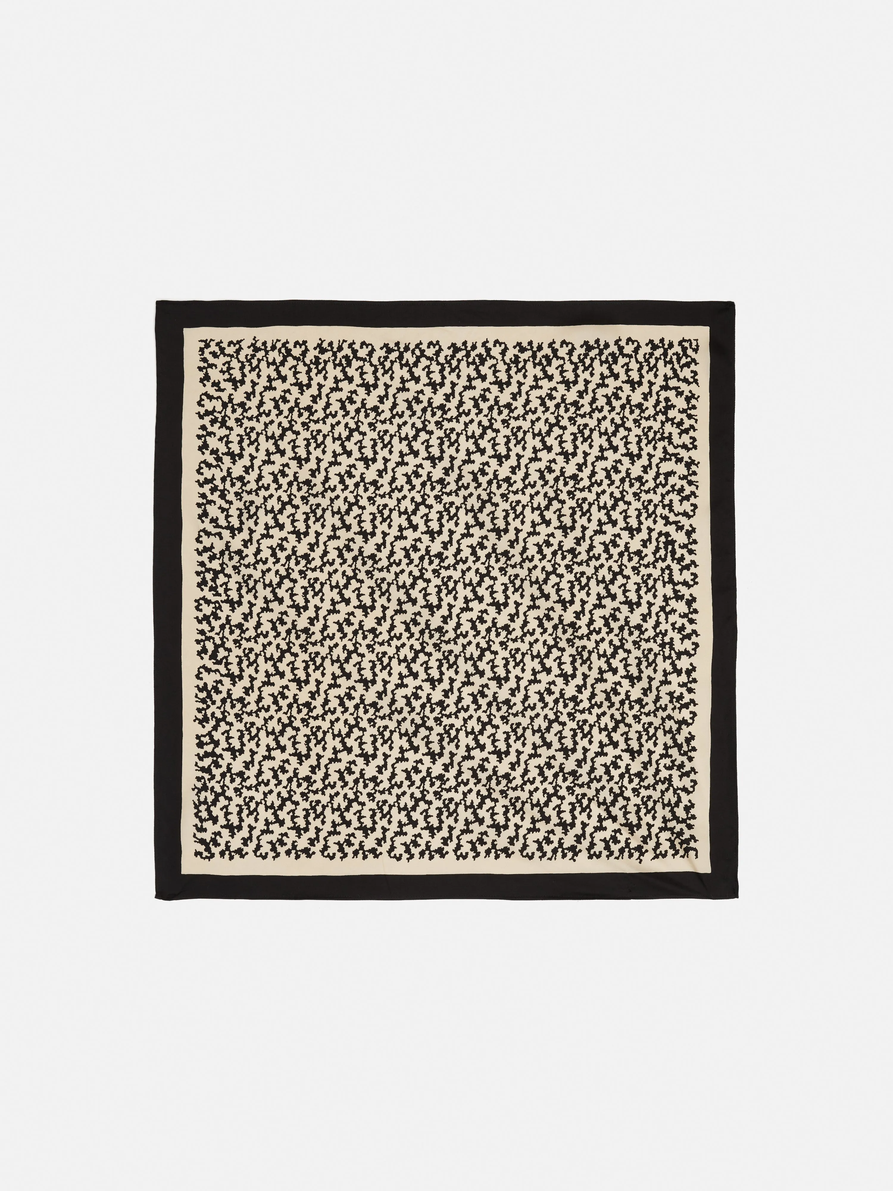 Reef Small Silk Twill Scarf | Monochrome