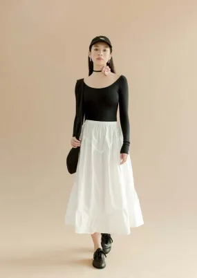 Rhonda Skirt - White Poplin