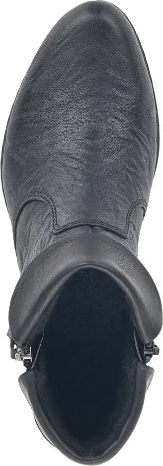 Rieker Black Side Zip Boot