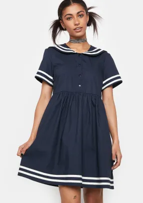 Sailor Babydoll Dress-