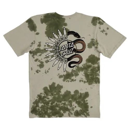 Santa Cruz Skateboards Shirt Split Serpent Dot Moss Wash