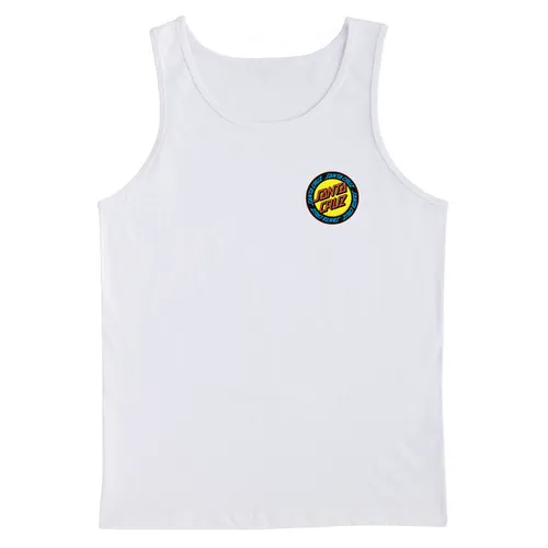 Santa Cruz Skateboards Tank Top Shirt Loud Ringed Dot White