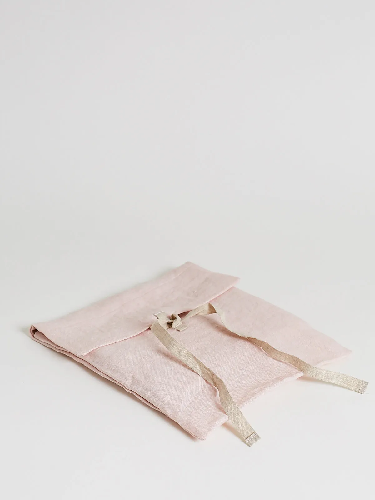 Set of 5 Linen Cocktail Napkins in Pale Pink