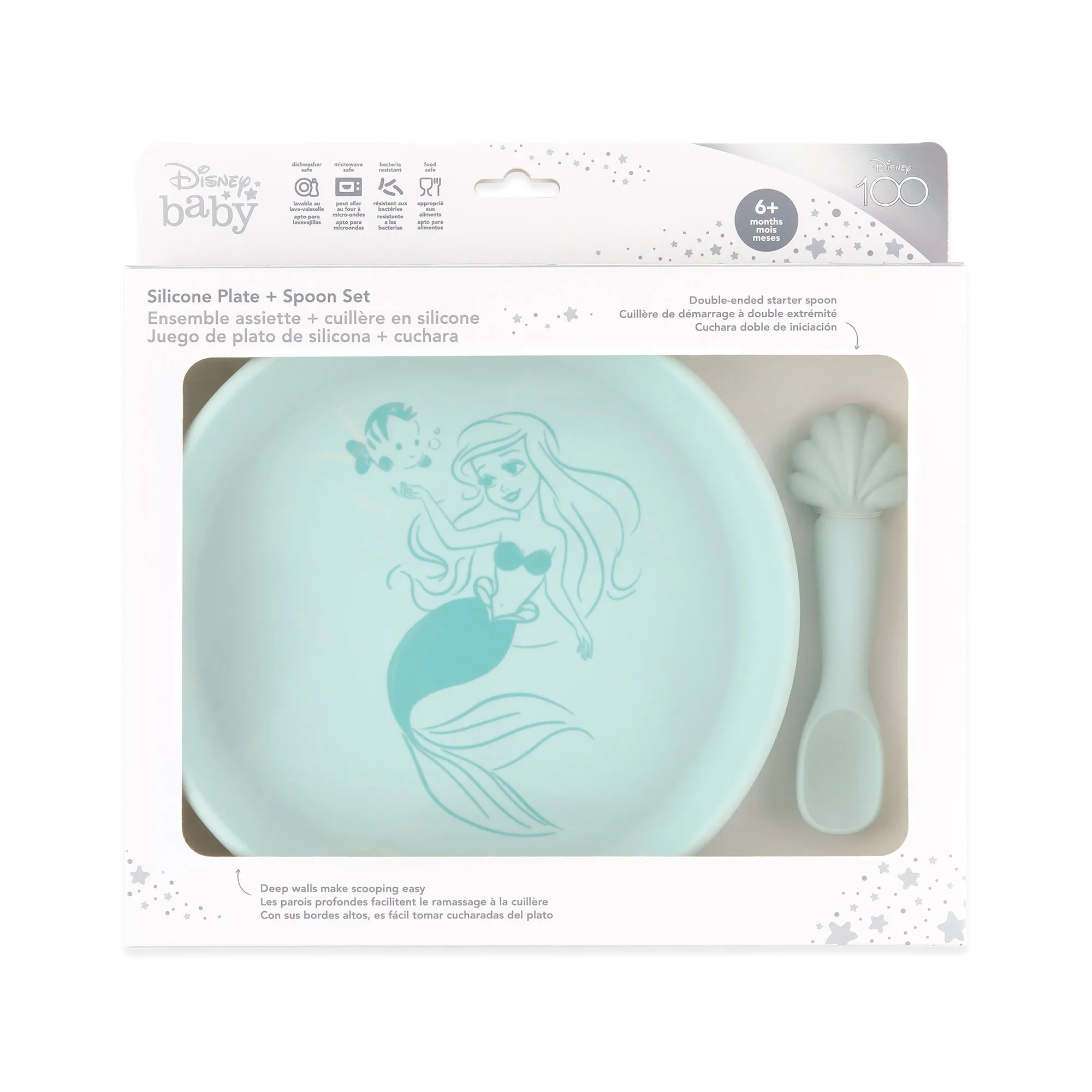 Silicone Plate + Spoon Set: Disney Princess Ariel