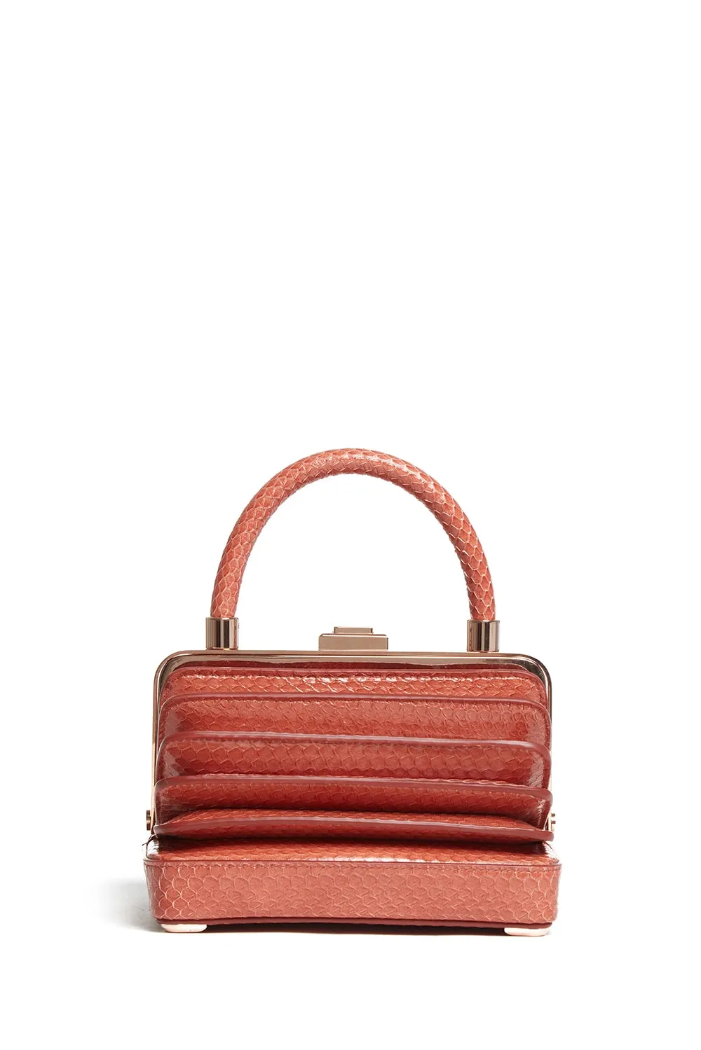 Small Diana Bag in Coral Snakeskin