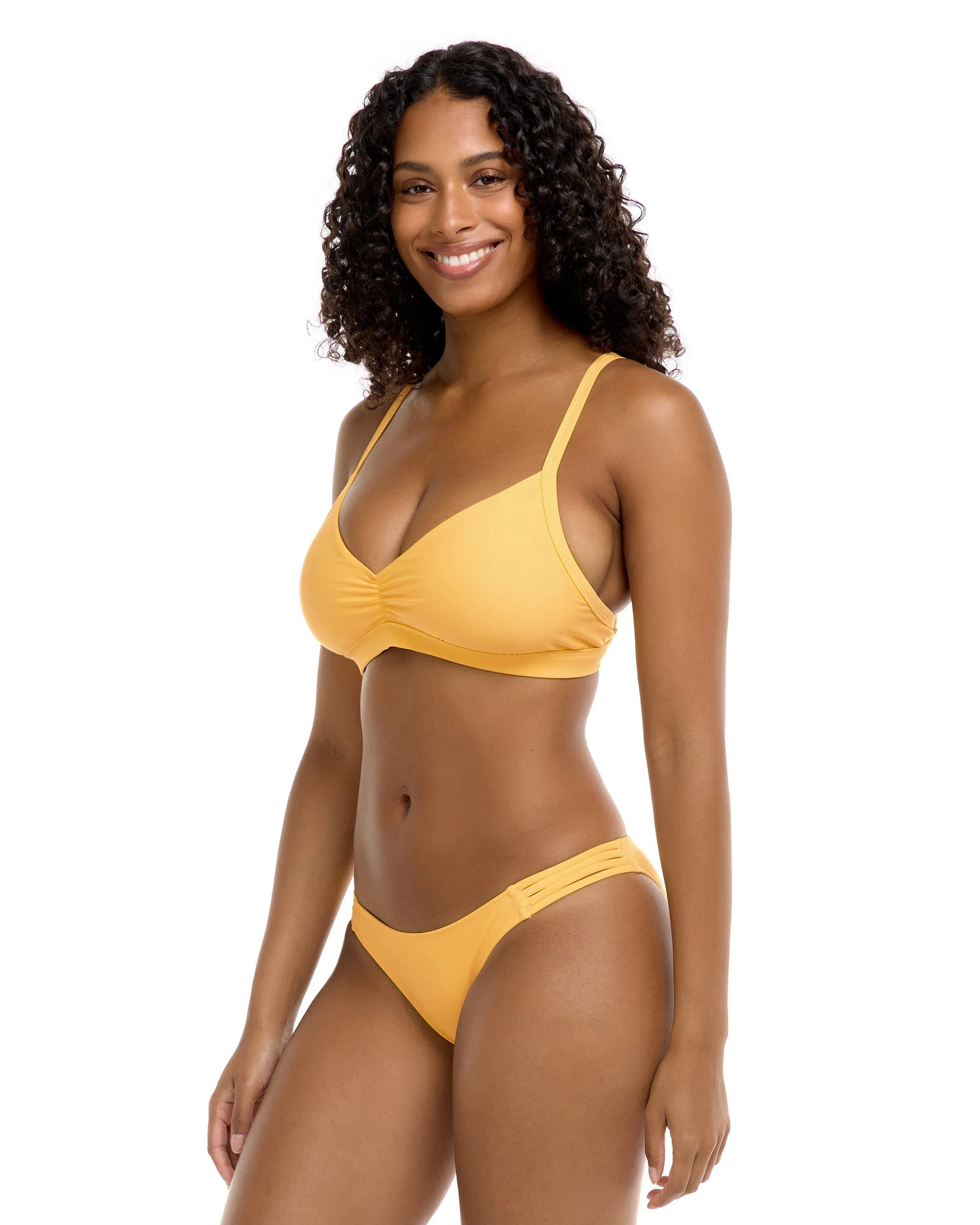 Smoothies Drew D-F Cup Bikini Top - Canary