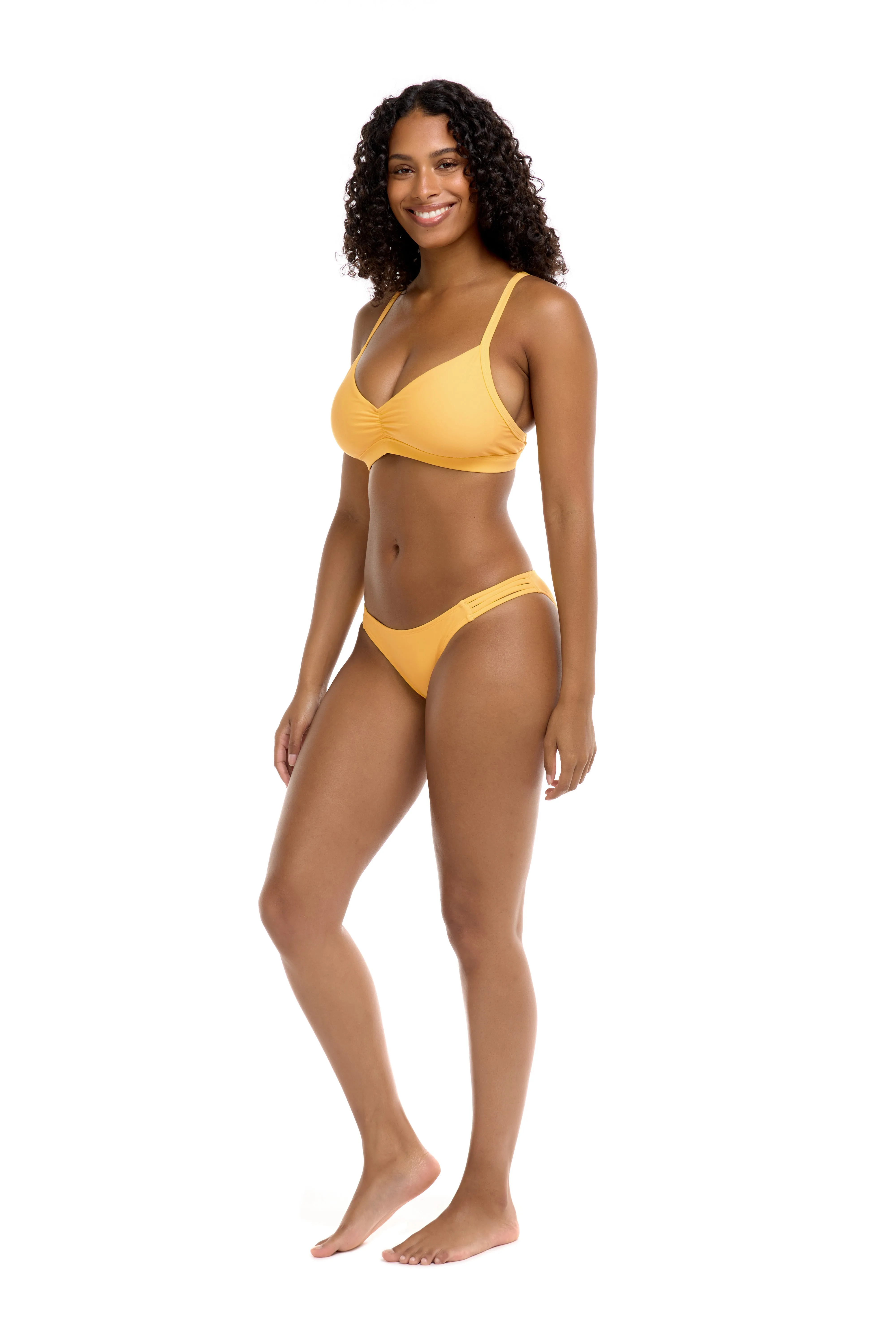 Smoothies Drew D-F Cup Bikini Top - Canary