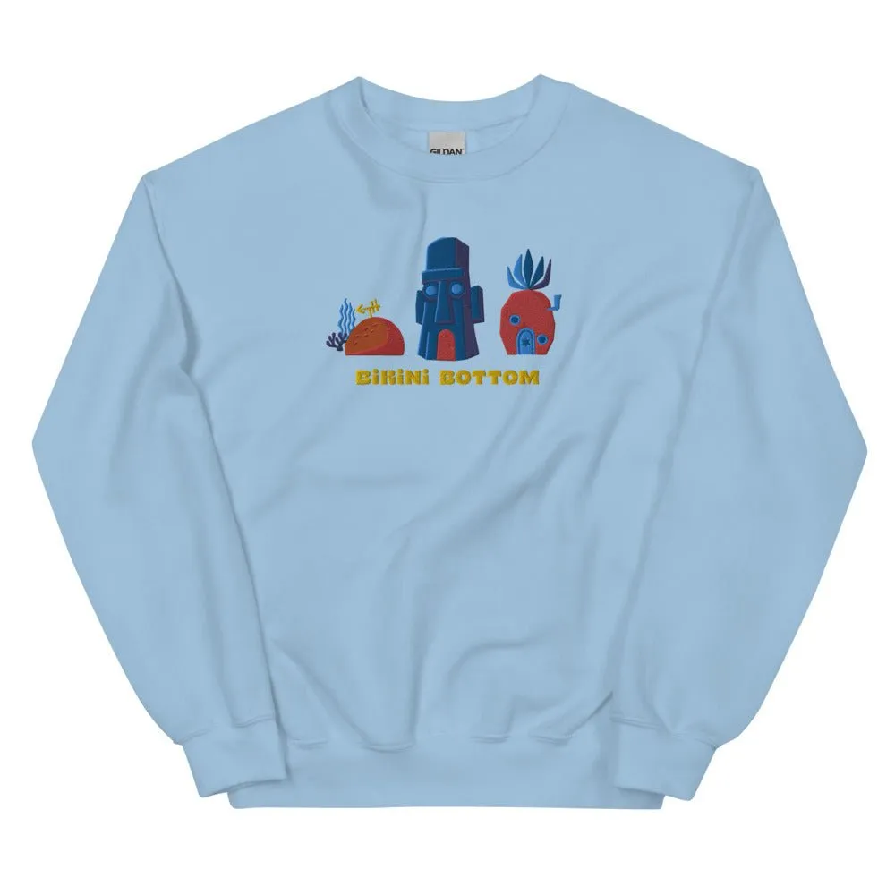 SpongeBob SquarePants Bikini Bottom Embroidered Crewneck Sweatshirt