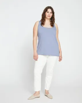 Square Neck Tank Top - Pressed Pansy