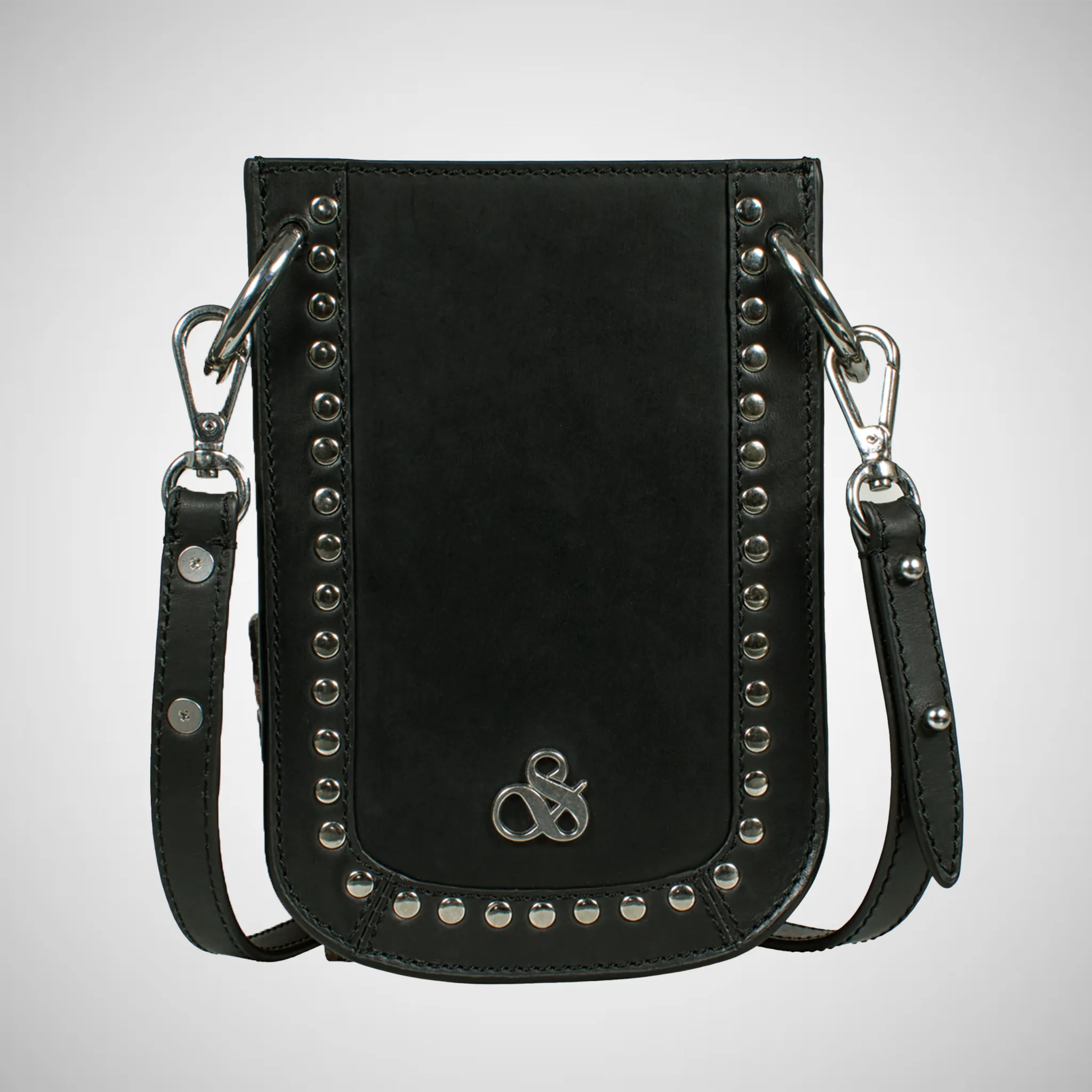 Studded Leather Phone Bag