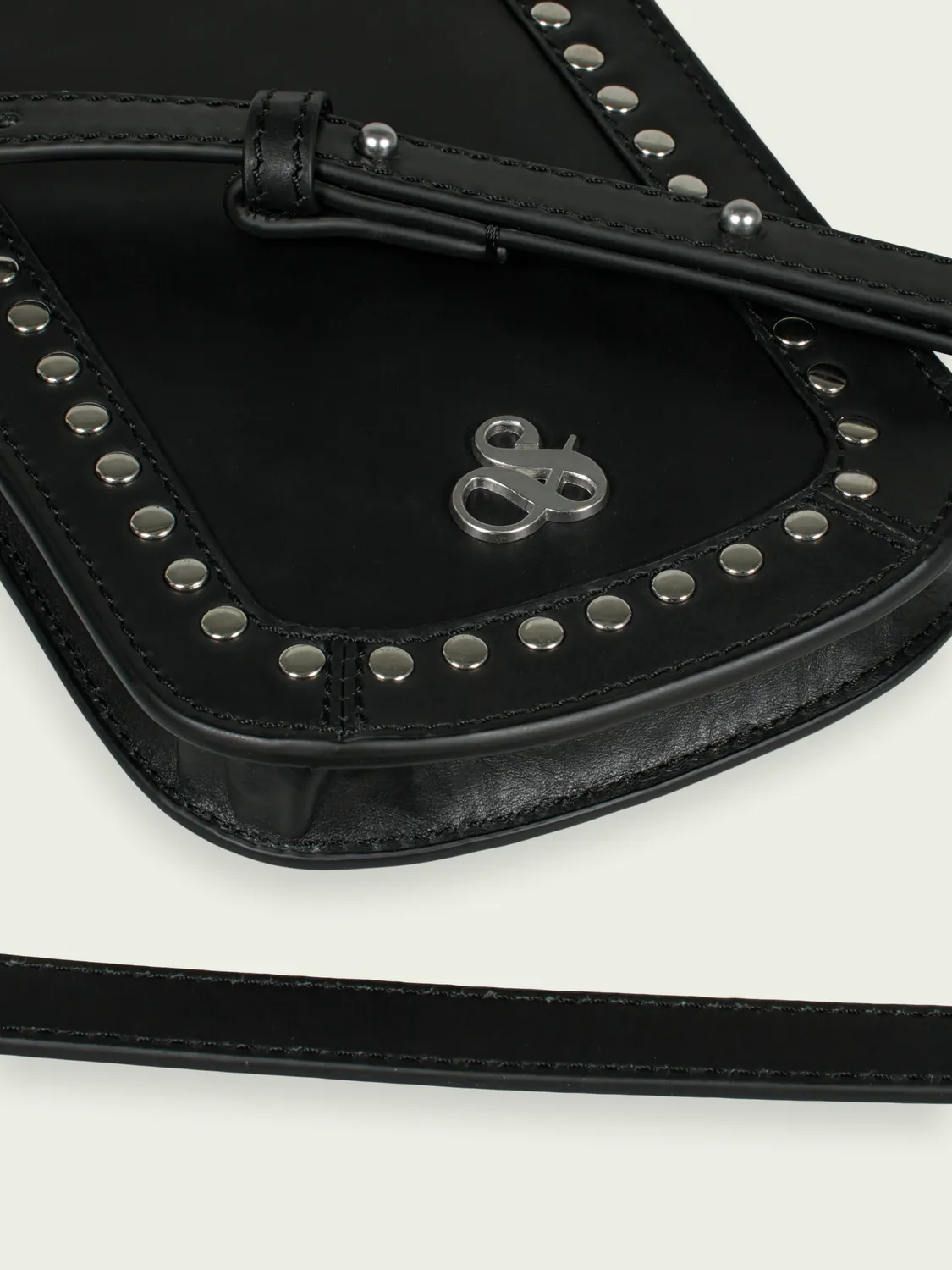 Studded Leather Phone Bag