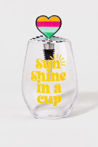 Sunshine In A Cup Wine Glass