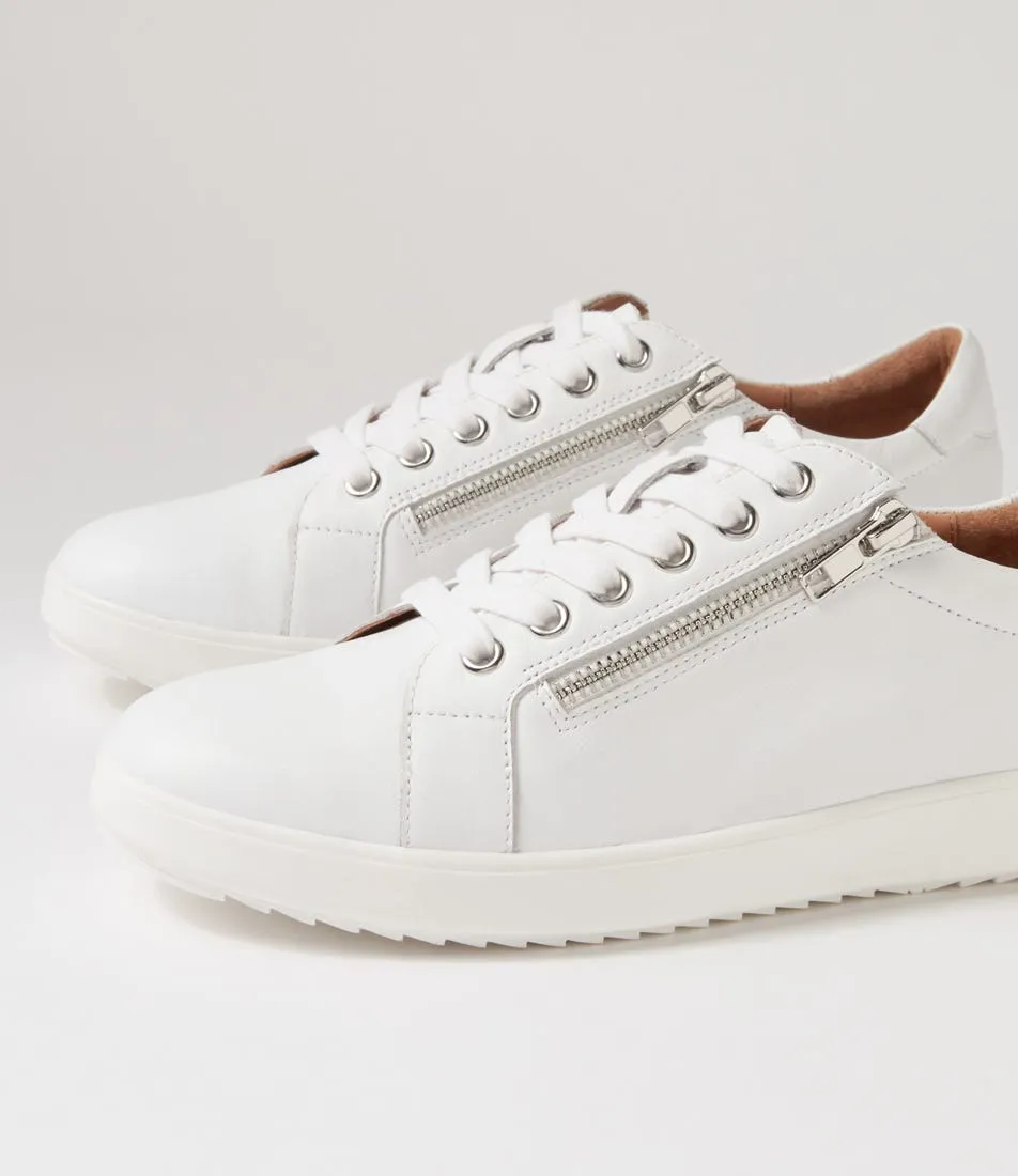 SUPERSOFT Lillyz White Leather Sneakers