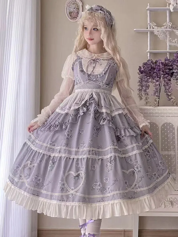 Sweet Lolita Dress Polyester Sleeveless Jumper Lolita Dress