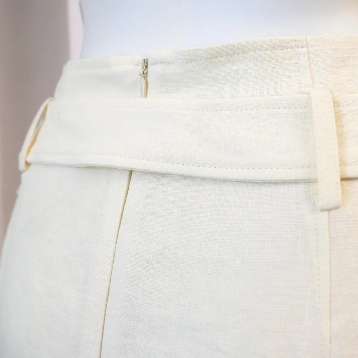 Tamsin Linen Skirt - Cream