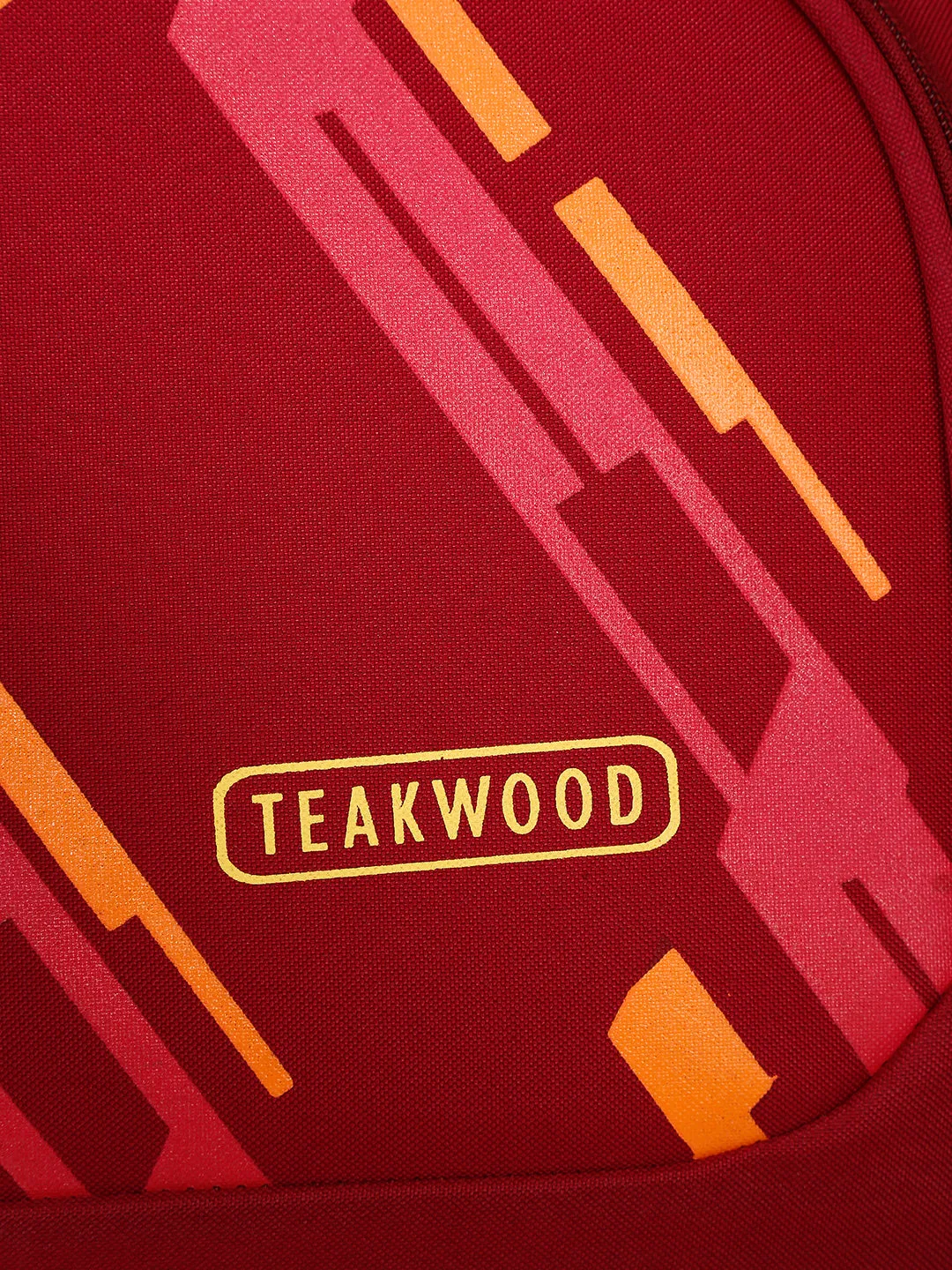 Teakwood Leather Maroon Printed Large Duffel Bag