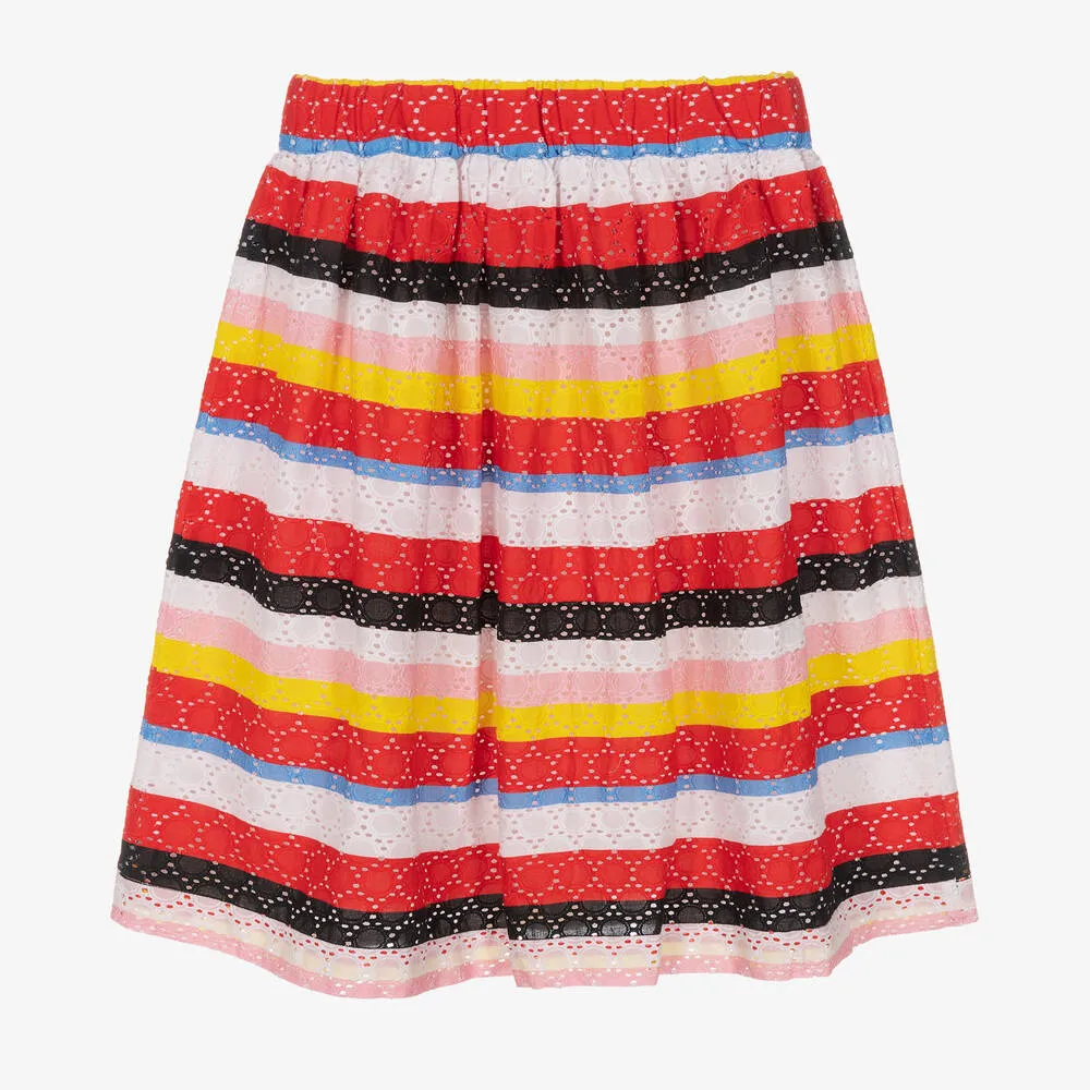 Teen Girls Embroidered Cotton Skirt