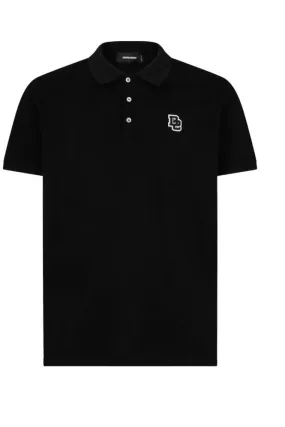 Tennis Fit Logo Polo Shirt Black