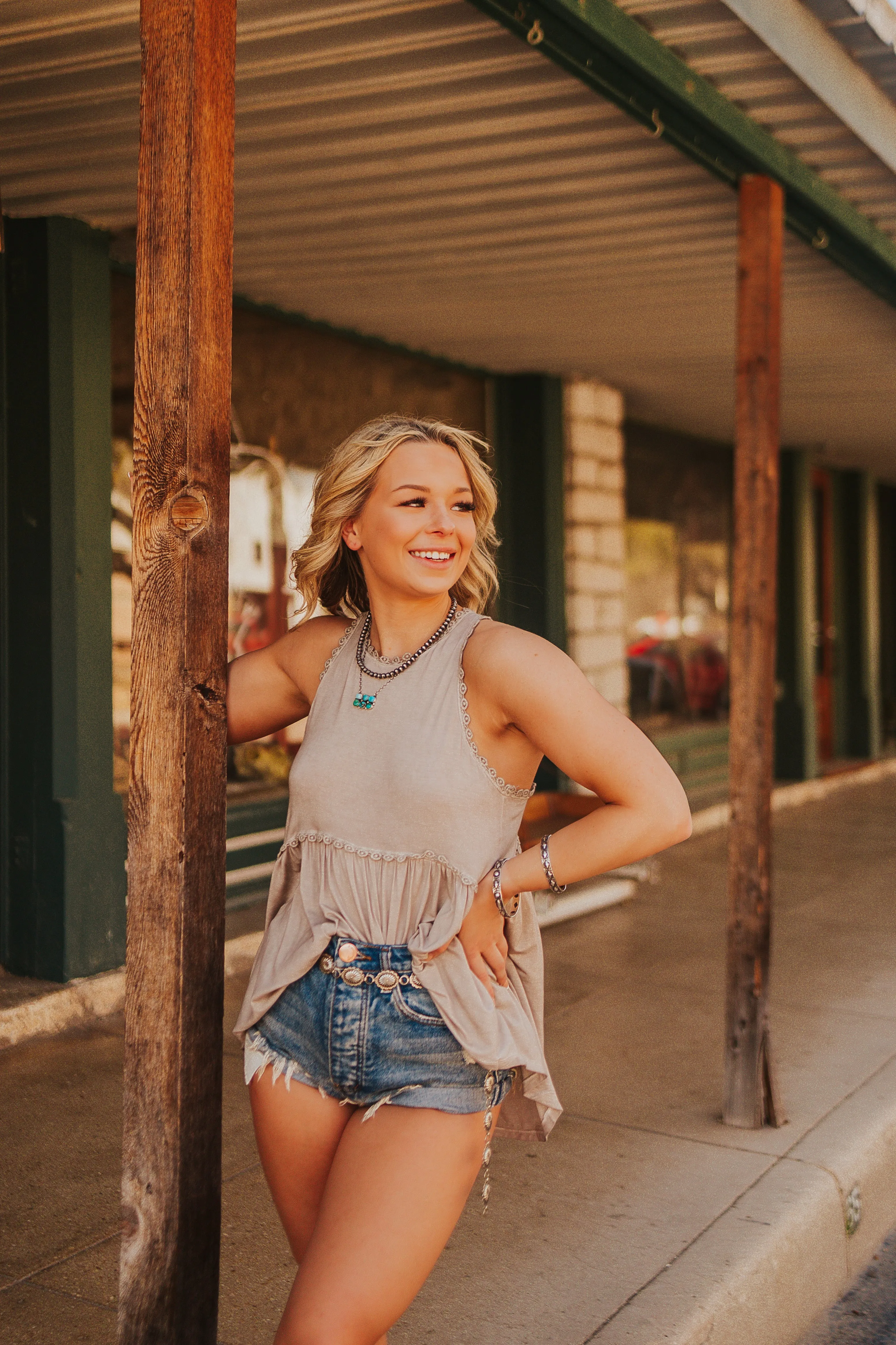 The Papaya Tank in Taupe